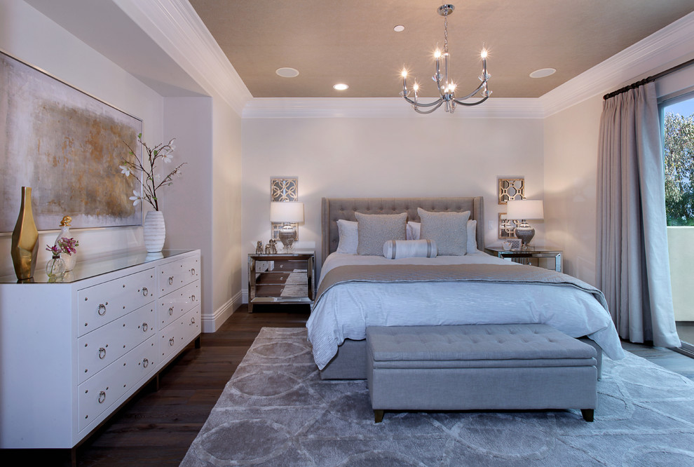 Bedroom - contemporary bedroom idea in Orange County
