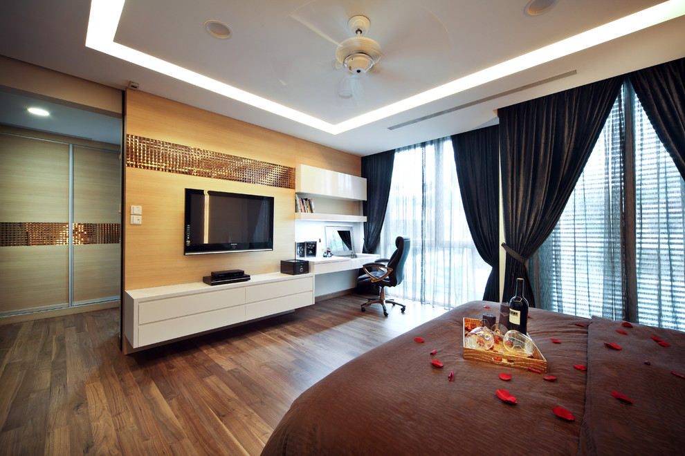 Example of a trendy bedroom design in Singapore