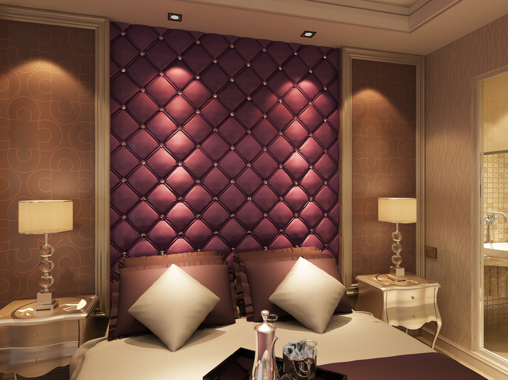 3D Leather Tiles Bedhead for Bedroom Design Modern Bedroom Other