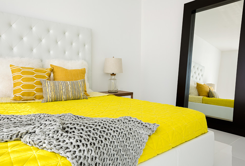 Example of a trendy bedroom design in Miami