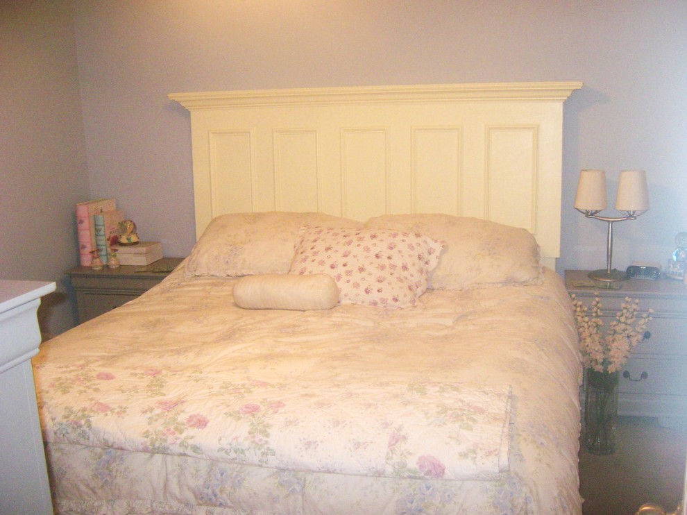 5 panel king size door headboard antique white Bedroom Dallas