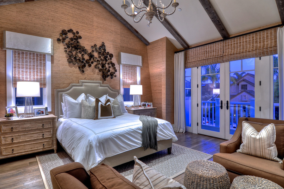 Inspiration for a traditional bedroom in Orange County.