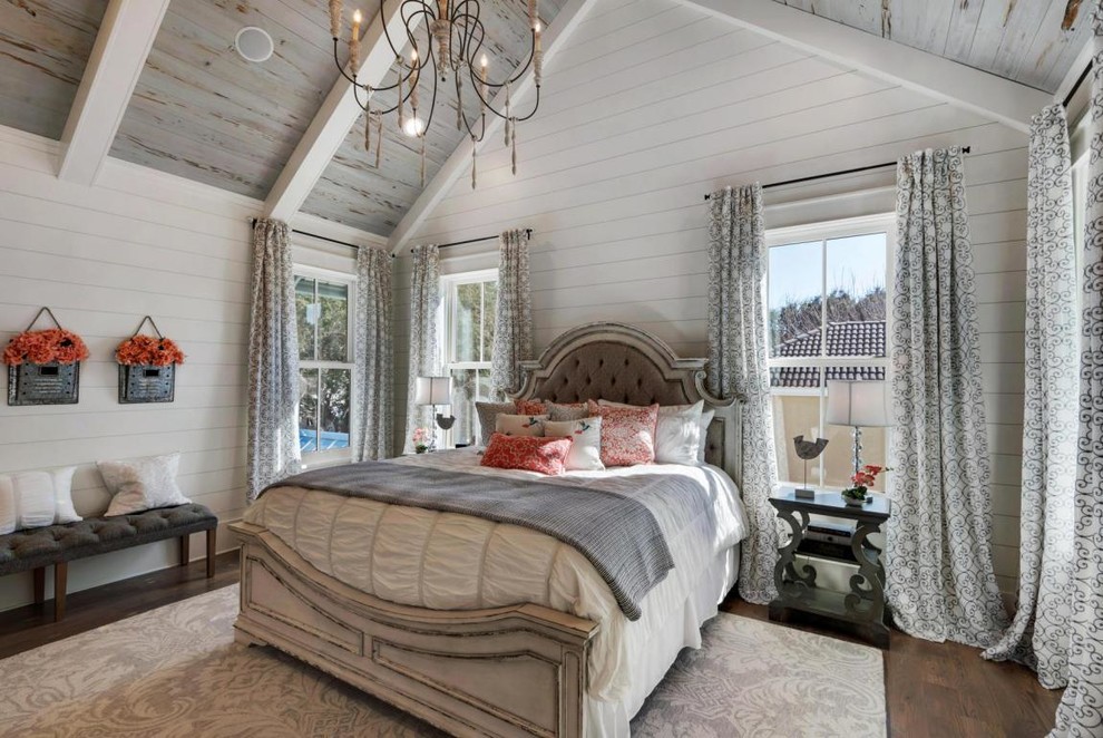 Inspiration for a beach style bedroom.