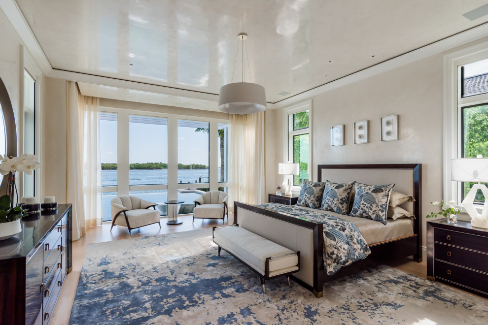 Photo of a nautical bedroom in Miami.