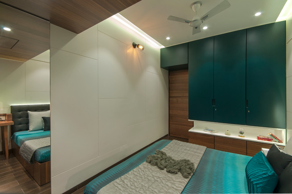 Idée de décoration pour une chambre minimaliste.