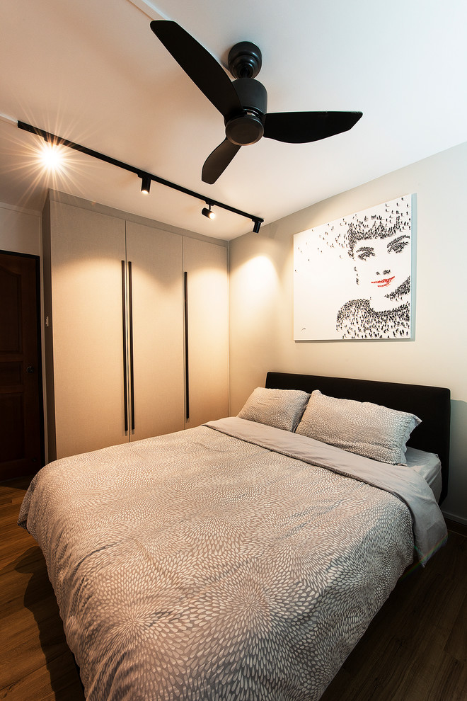 This is an example of an eclectic bedroom in Singapore.