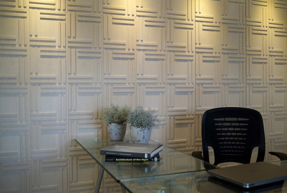 Accent Walls in Office Contemporary Bedroom Dallas by Texas