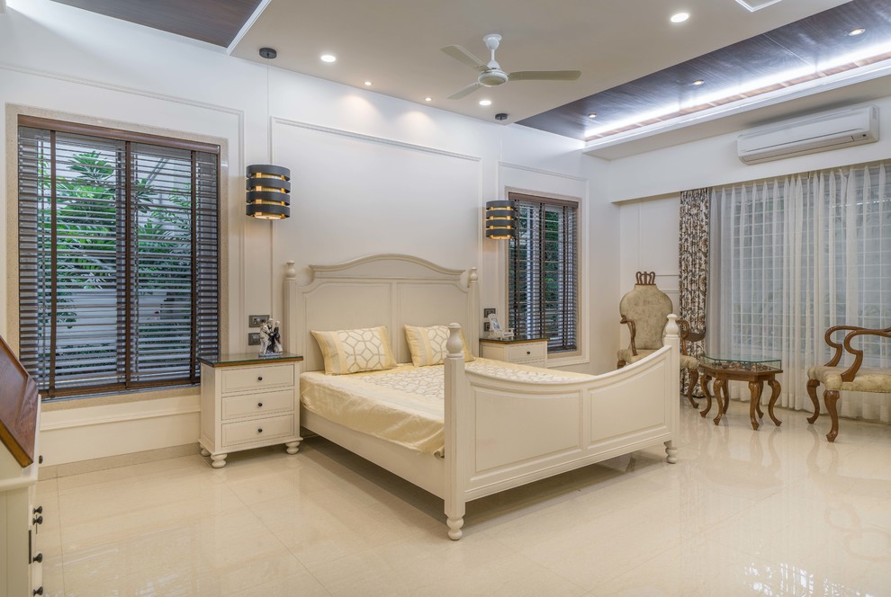 Inspiration for a modern bedroom remodel in Hyderabad