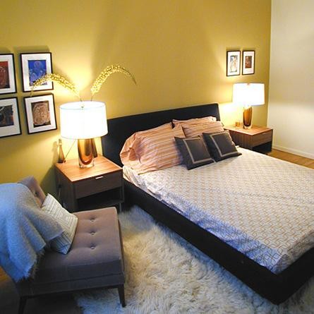 Design ideas for a contemporary bedroom in Other.