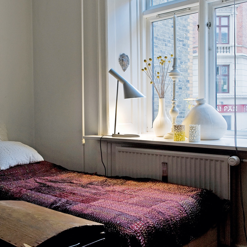 Bild på ett nordiskt sovrum