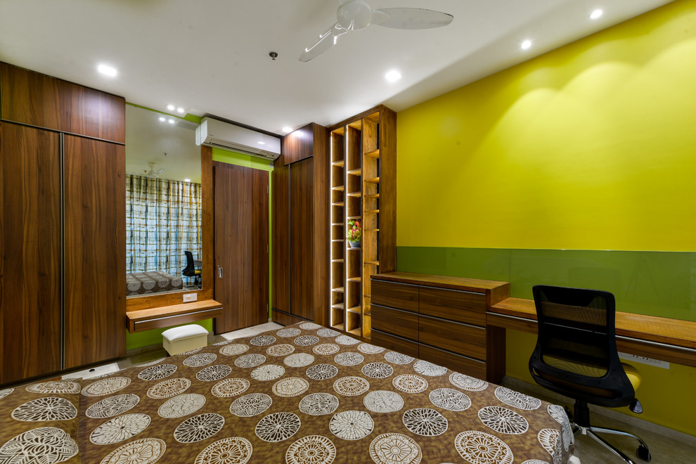 Design ideas for a world-inspired bedroom in Mumbai.