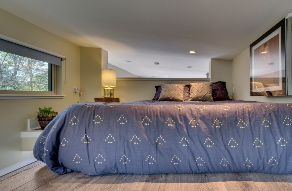 Idee per una piccola camera da letto stile loft minimal
