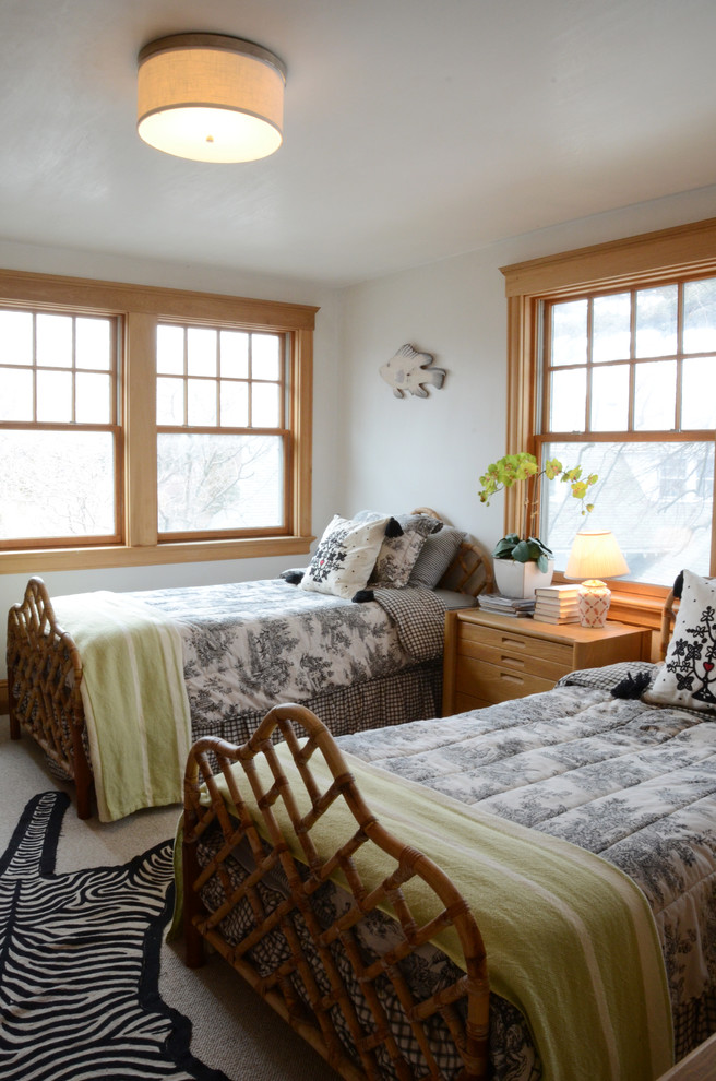 Bedroom - coastal bedroom idea in Boston