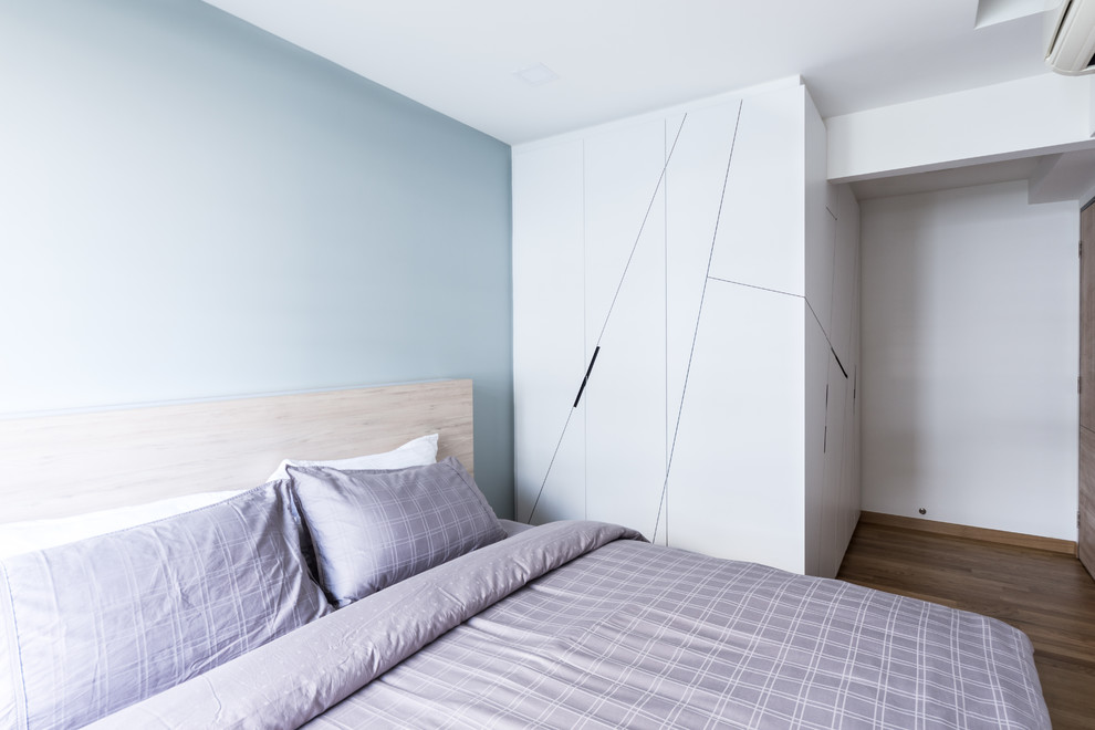 This is an example of a scandi bedroom in Singapore.