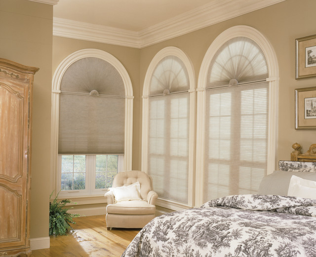 Arch shades for half moon windows - Contemporary - Bedroom - Burlington -  by User | Houzz