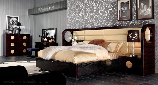 Armani Xavira Luxury Bed with Crocodile Lacquer Frame