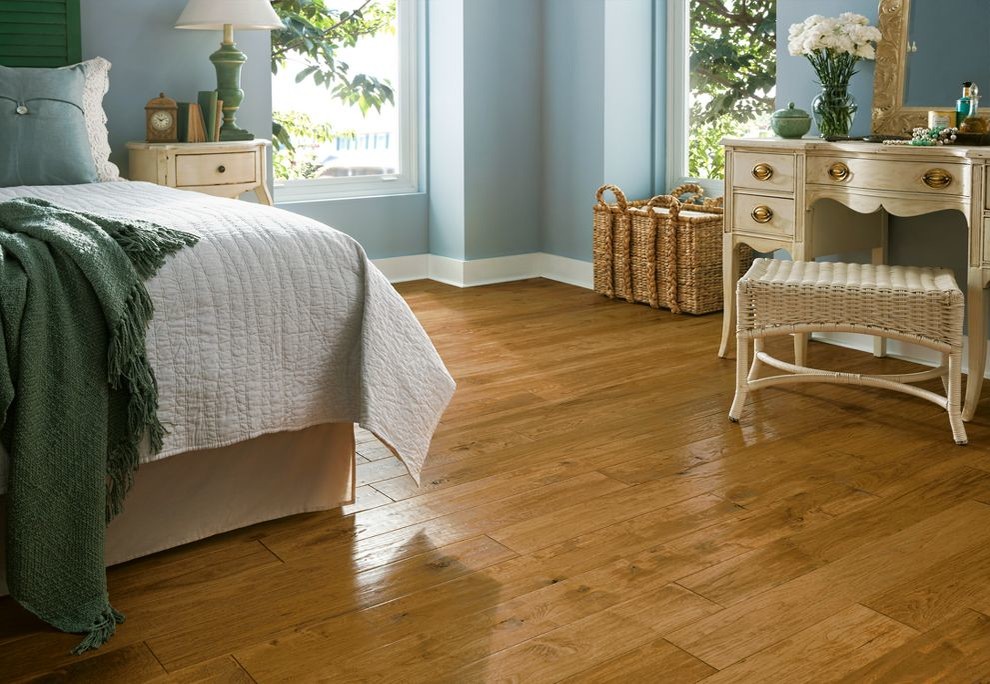 Armstrong Handscraped Hickory Hardwood Flooring Traditional Bedroom Oklahoma City by