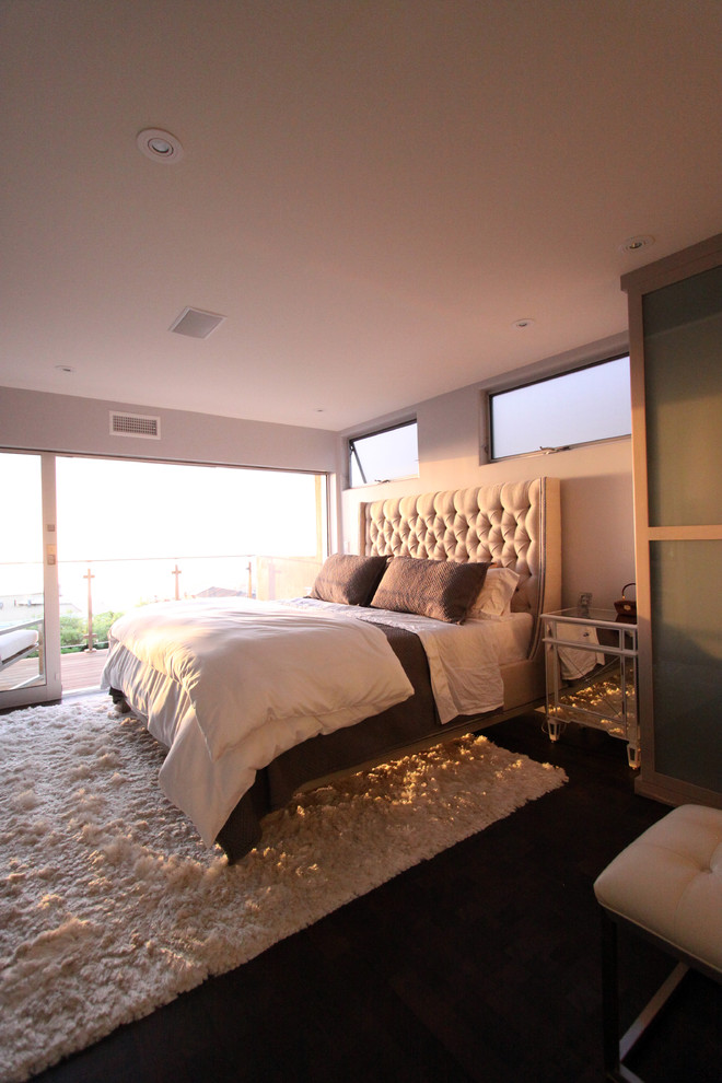 Minimalist bedroom photo in Orange County