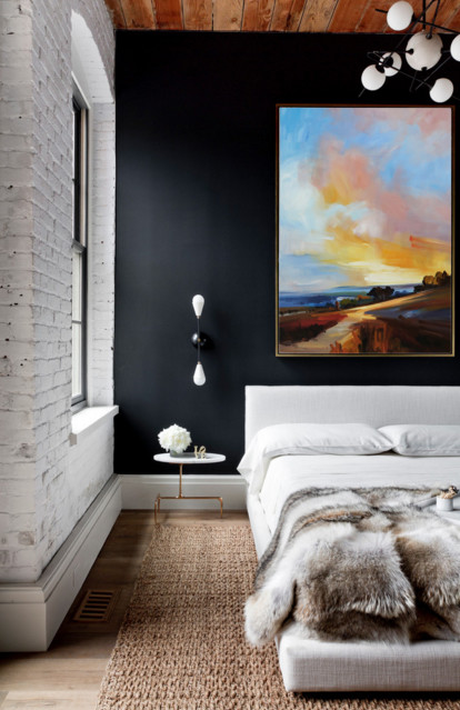 おしゃれなモダンスタイルの寝室 黒い壁 の画像 21年10月 Houzz ハウズ おしゃれなモダンスタイルの寝室 黒い壁 の画像 21年10月 Houzz ハウズ