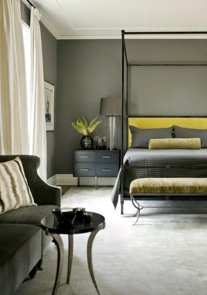 Design ideas for a contemporary bedroom in Atlanta.