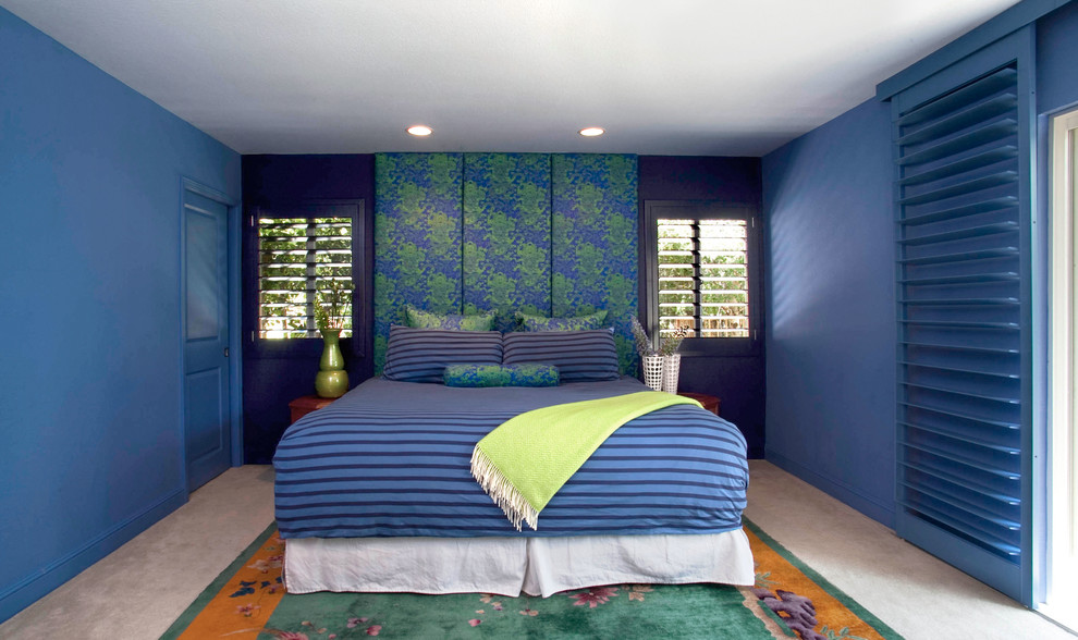 Example of an asian bedroom design in Los Angeles