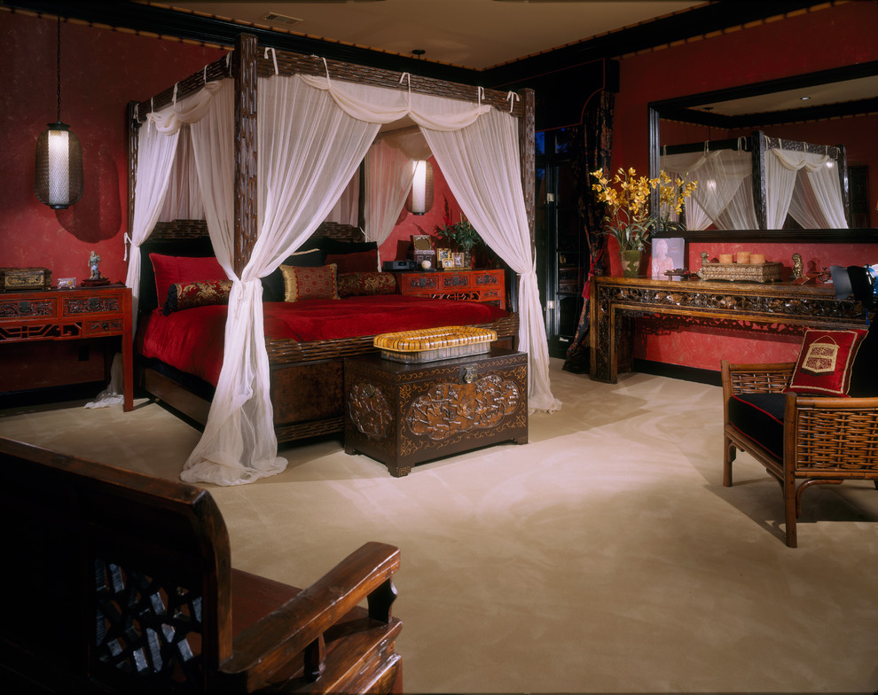 Exempel på ett asiatiskt sovrum