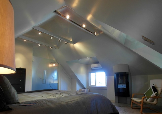 Ensuite Eclectic Bedroom Ottawa, Loft Bedroom Lighting Ideas