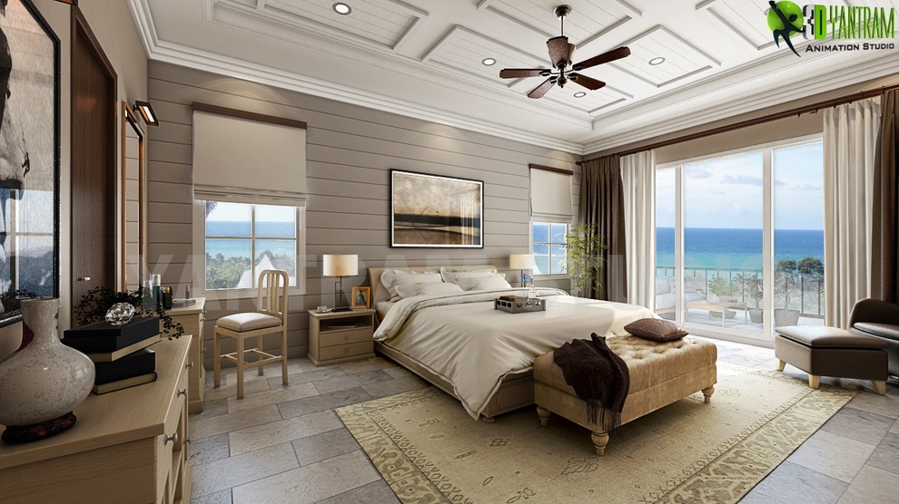 Attractive luxury Beach House Bedroom Modern Bedroom New York