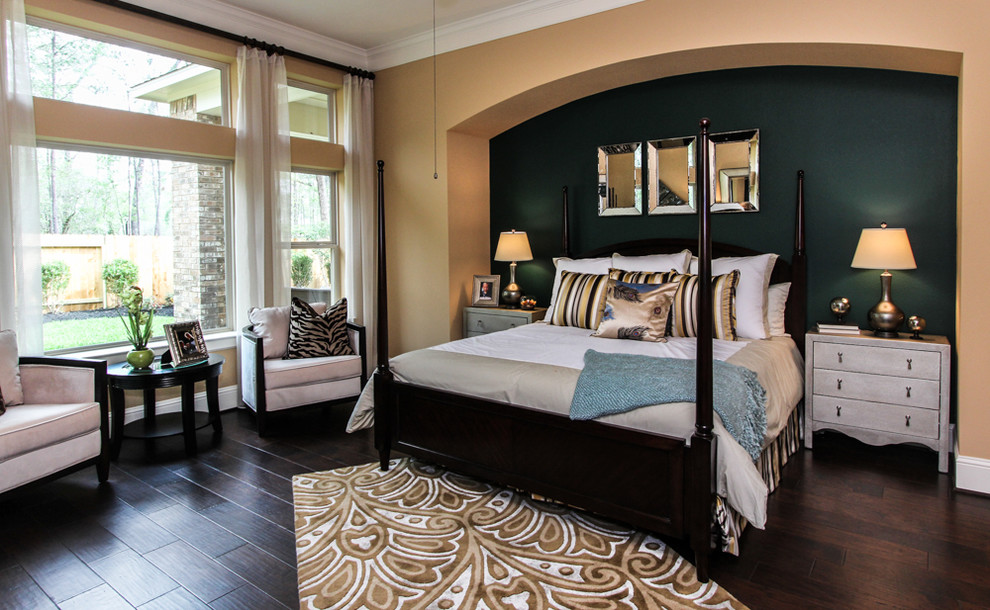 Contemporary bedroom in Houston.