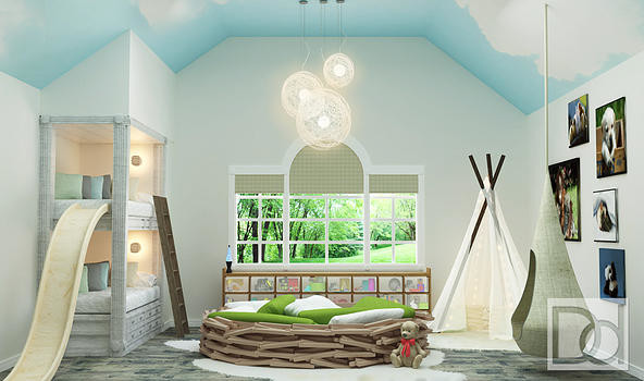 Design ideas for a medium sized traditional bedroom in Miami with white walls and medium hardwood flooring.