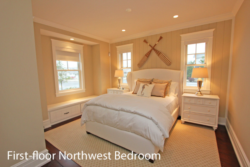 This is an example of a coastal bedroom in Philadelphia.