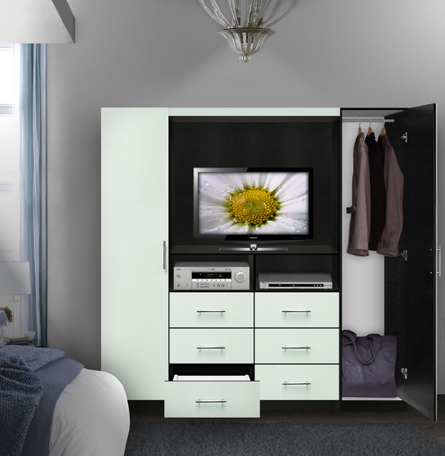 Aventa TV Wardrobe Wall - Contemporary - Bedroom - New York - by Contempo  Space | Houzz IE