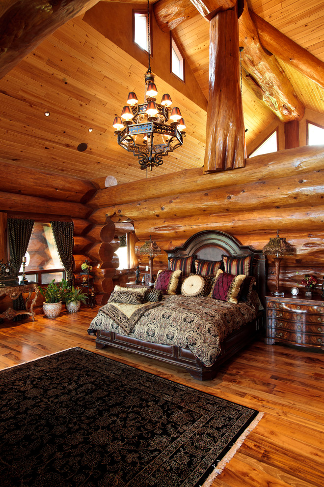 Awesome Log Cabin Rustic Bedroom Dallas by Passion Lighting Houzz