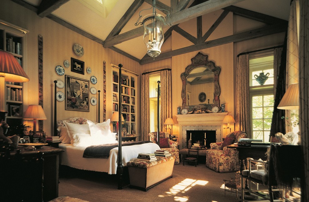 Свежая идея для дизайна: спальня в стиле рустика - отличное фото интерьера