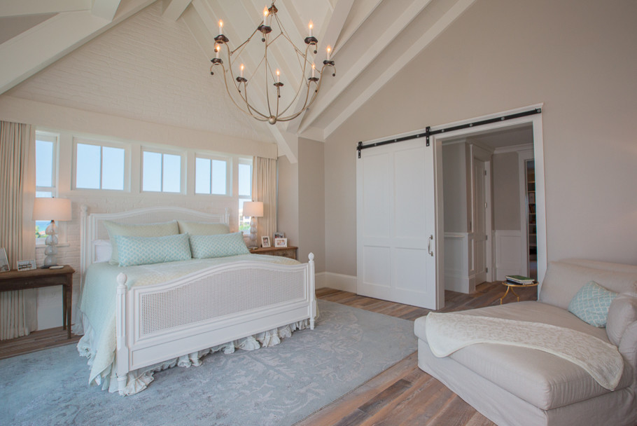 Design ideas for a coastal bedroom in Miami.