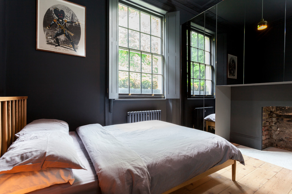 ロンドンにある北欧スタイルのおしゃれな寝室