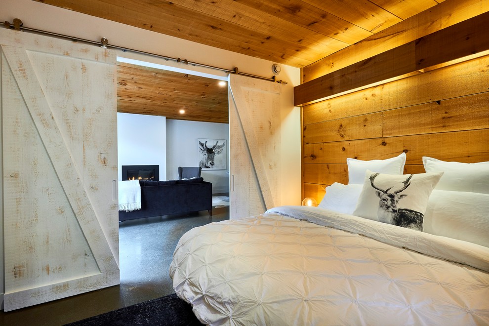 トロントにある北欧スタイルのおしゃれな寝室