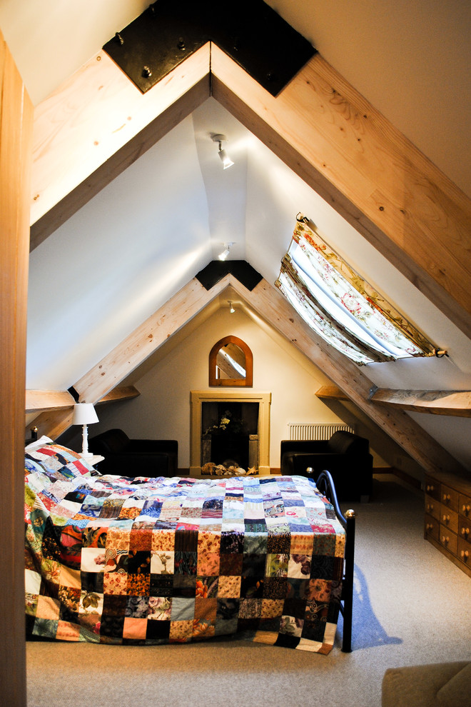 Photo of a traditional loft bedroom in Other.