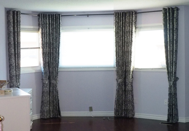 Bay windows window covering solutions - Transitional ...