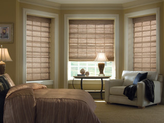 Bay Windows Woven Wood Bamboo Shades Bedroom By Select Blinds Canada Houzz