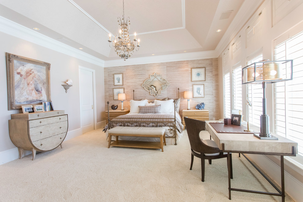 Design ideas for a classic bedroom in Miami.