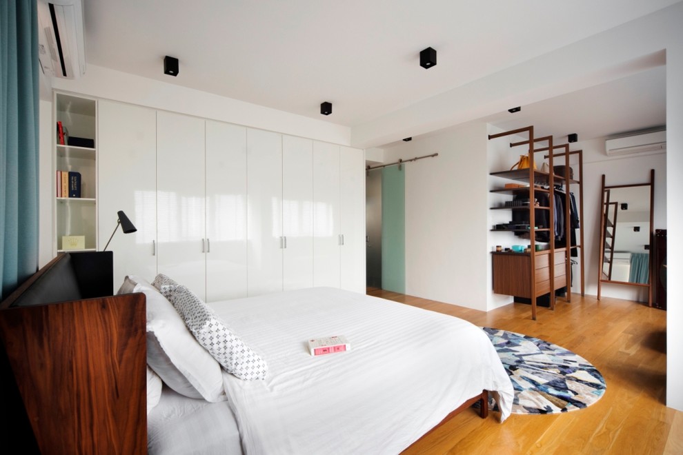 シンガポールにあるおしゃれな寝室のインテリア