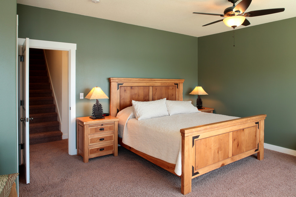 Design ideas for a coastal bedroom in Portland.