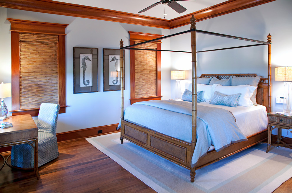 Nautical bedroom in Charleston.