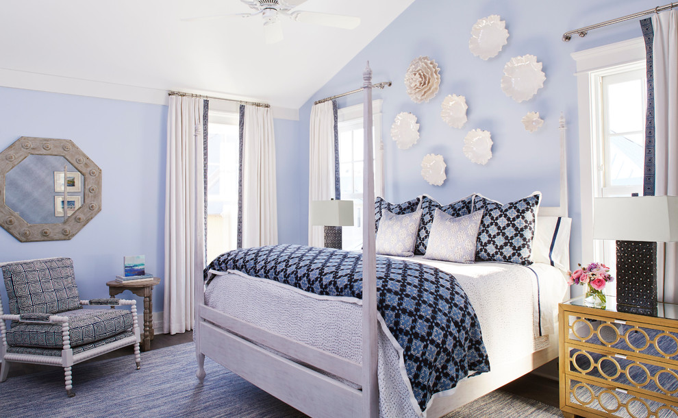 Design ideas for a beach style bedroom in Atlanta.