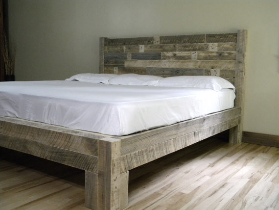 Beach Style Platform Bed -King Size - Coastal - Bedroom - Minneapolis - by  JNMRustic Designs | Houzz UK
