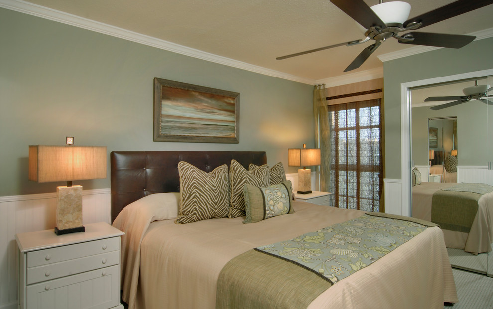 Example of a beach style bedroom design in Orlando