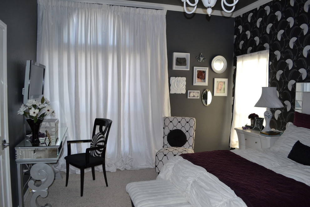 Photo of a contemporary bedroom in Dallas.