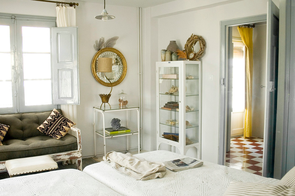 Inspiration for a mediterranean bedroom in Madrid.