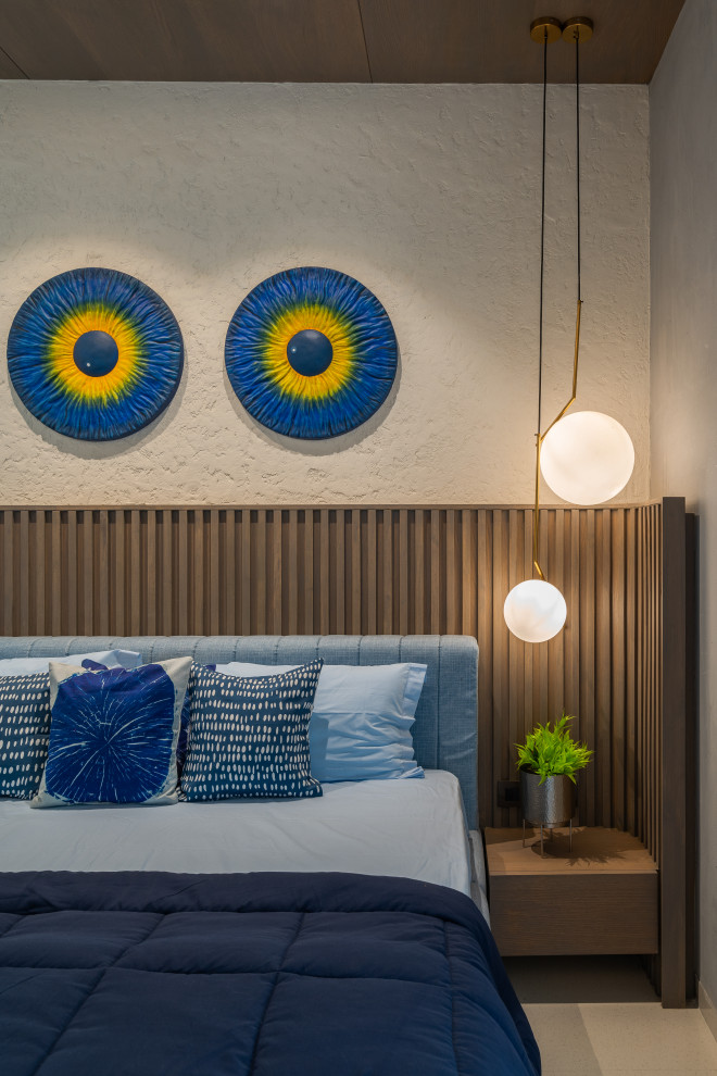 Bedroom - contemporary bedroom idea in Ahmedabad